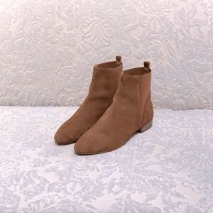 Lucky Brand Tan Genuine Suede Leather Ankle Boots - Women’s 9
